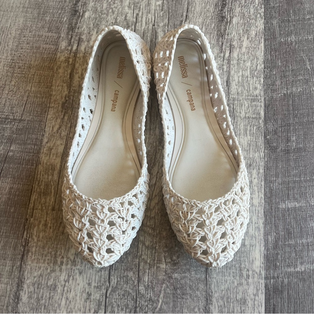 Melissa + Campana Crochet Ballerina Flats